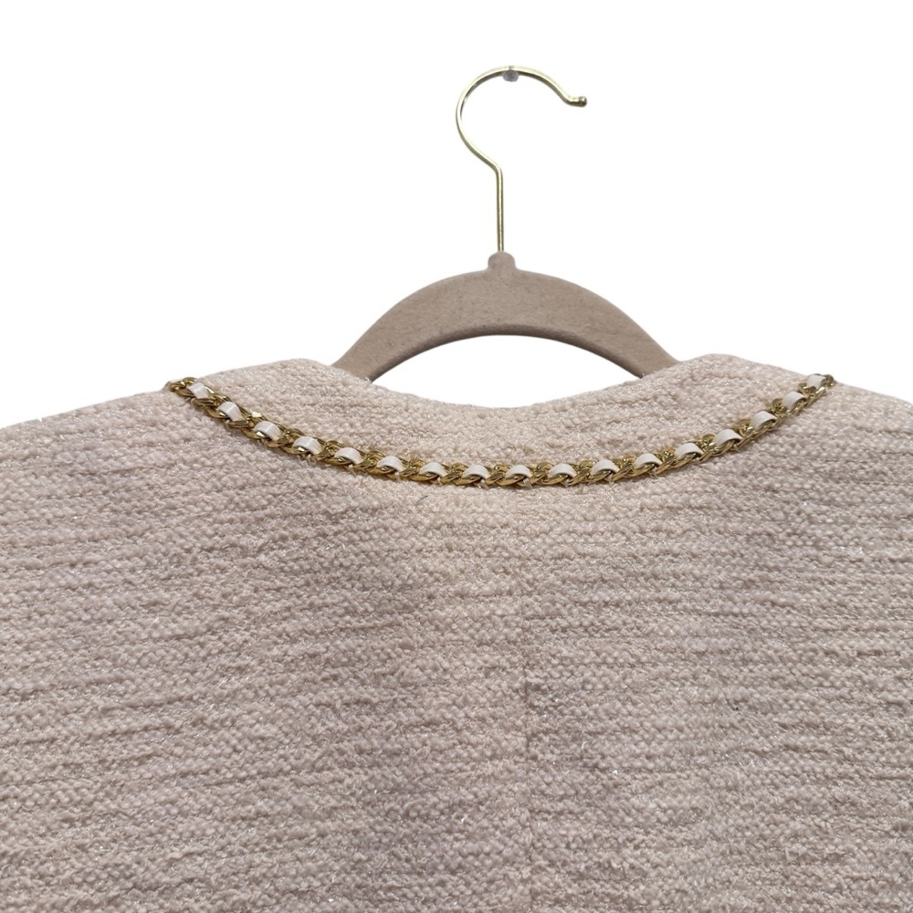 NWT Generation Love New York Velma Tweed Jacket Preppy Cream Gold Sz XL - Picture 9 of 16